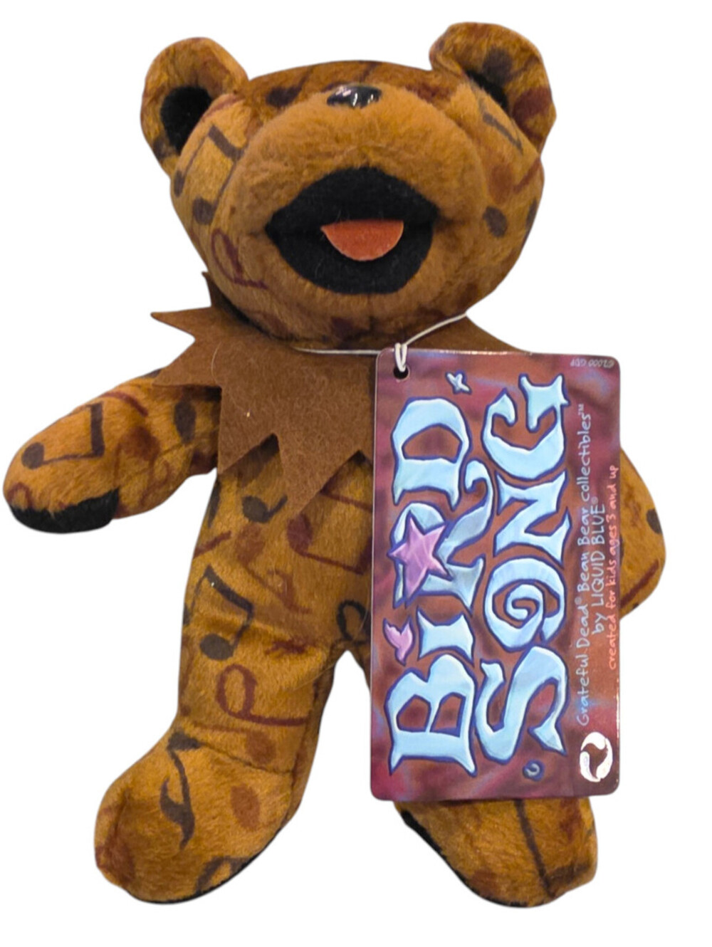 Bird Song Grateful Dead Plush Beanie Bear - Bird Song w/tag - Liquid Blue